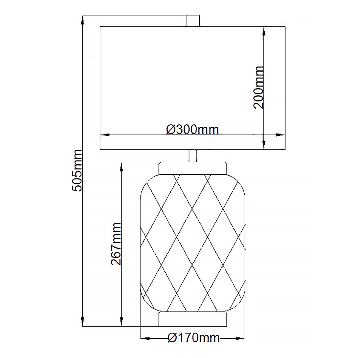 Настольная лампа с цилиндрическим абажуром и прозрачным стеклянным основанием Quintiesse в Рязани