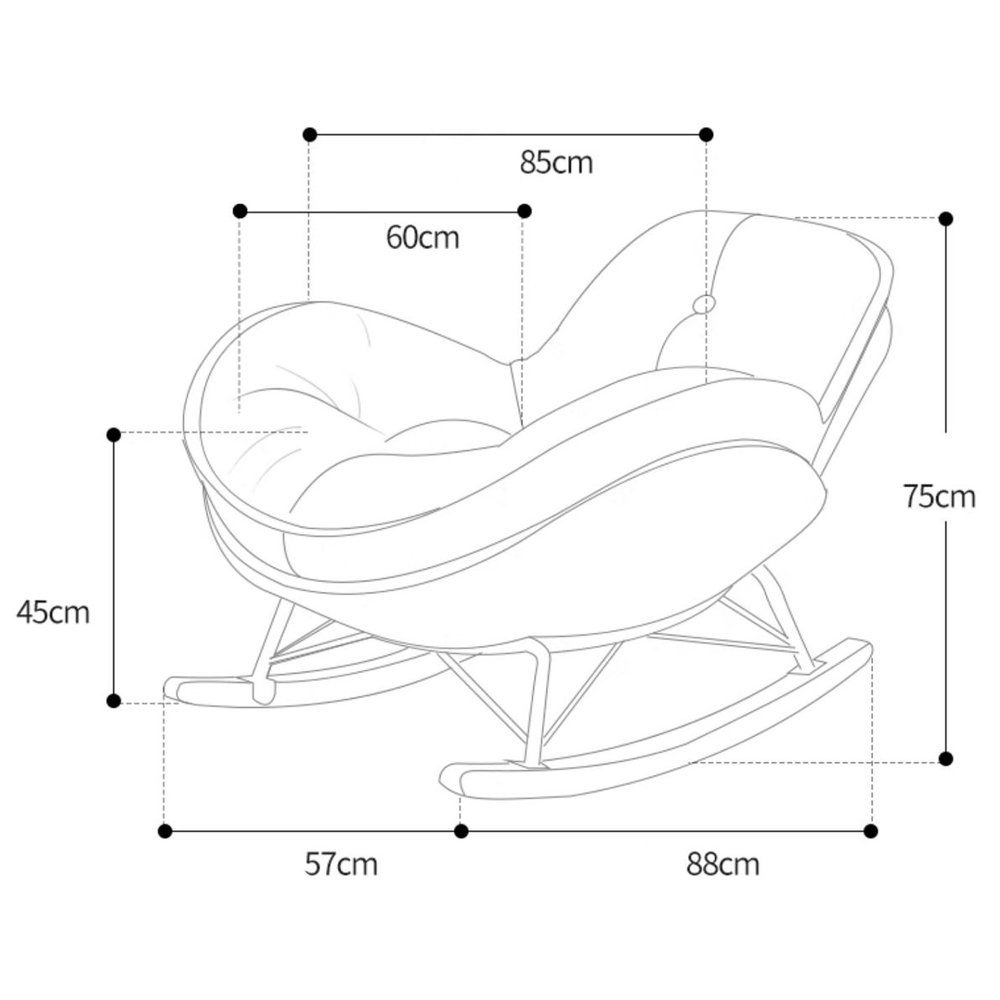 Кресло-качалка для отдыха Rocking Soft Chair Кресло-качалка для отдыха Rocking Soft Chair в Рязани