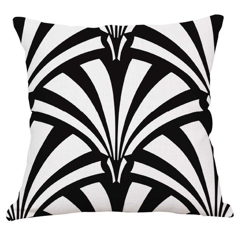 Декоративная подушка Black and White Pattern #2 Черно-белый Декоративная подушка Black and White Pattern #2 Черно-белый в Рязани | Loft Concept
