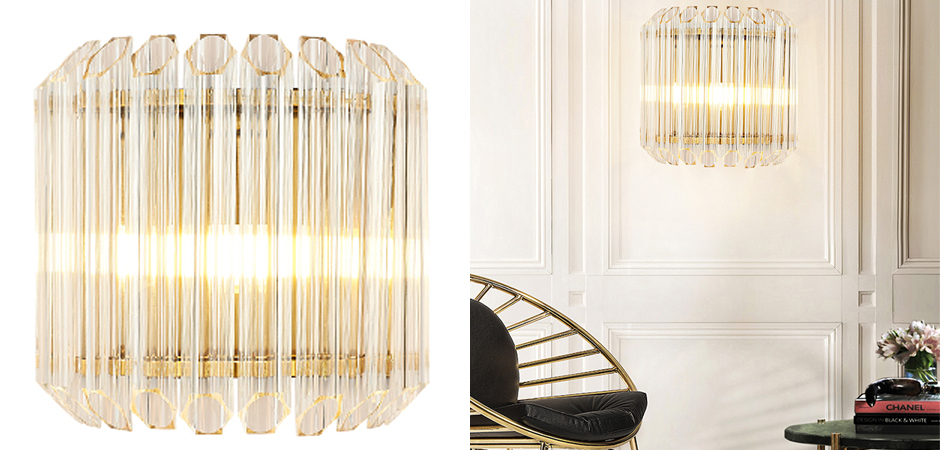 Бра Hexagon Wall Lamp прозрачное стекло Бра Hexagon Wall Lamp прозрачное стекло - Loft-Concept в Рязани