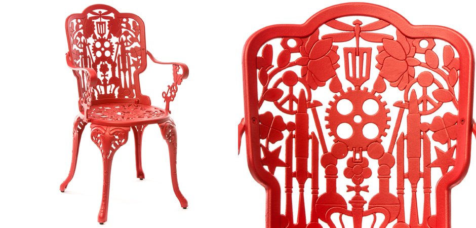 Стул Seletti Industry Collection ALUMINIUM ARMCHAIR – RED Стул Seletti Industry Collection ALUMINIUM ARMCHAIR – RED - Loft-Concept в Рязани