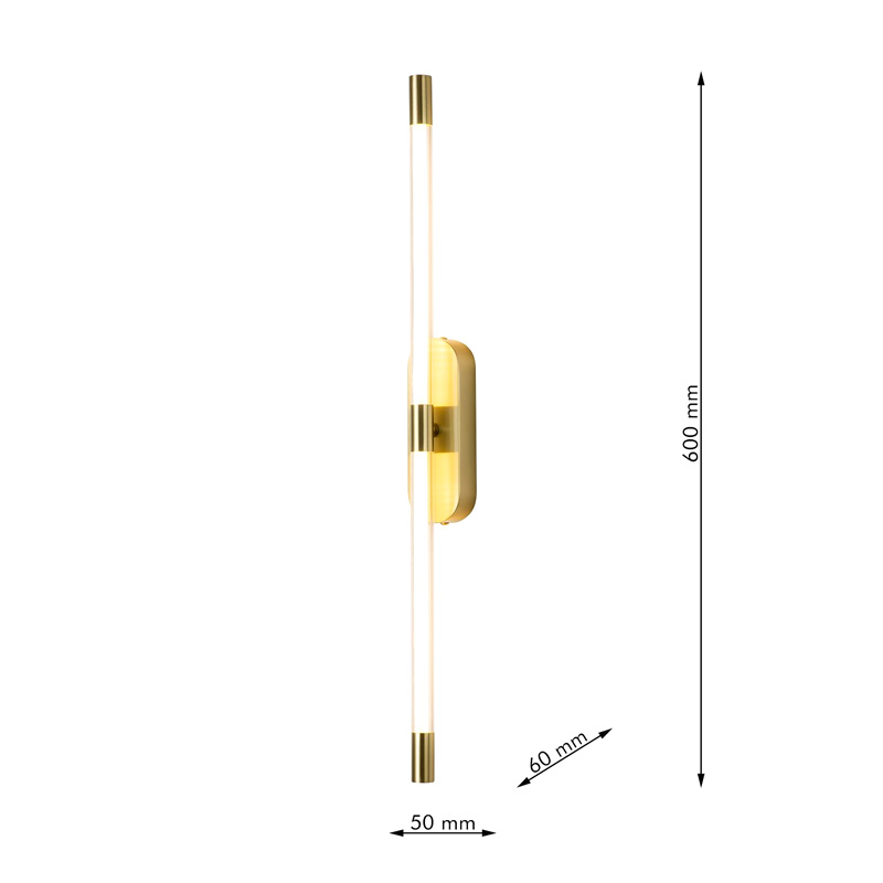 Бра Trumpet tube Double Золотое 60 см в Рязани