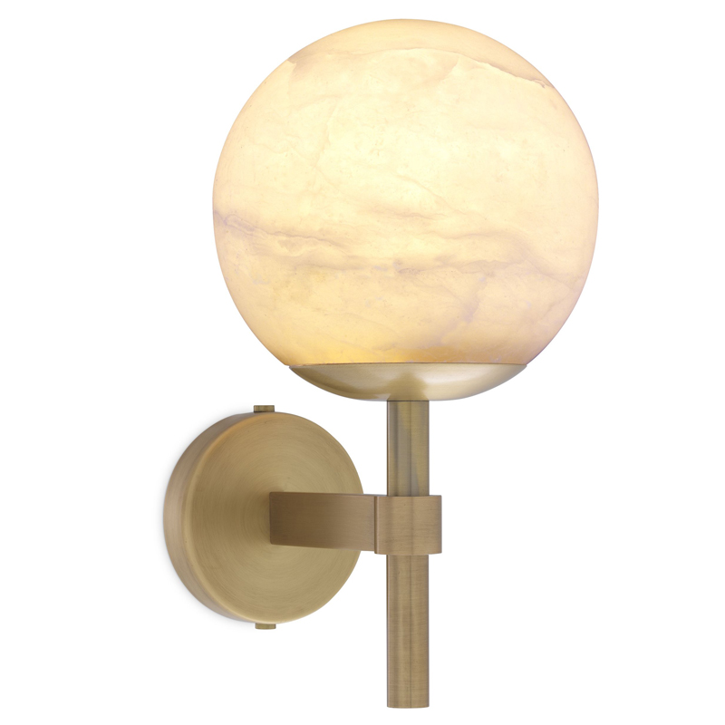 Бра Eichholtz Wall Lamp Jade alabaster Латунь Античная полированная Белый Бра Eichholtz Wall Lamp Jade alabaster Латунь Античная полированная Белый в Рязани | Loft Concept