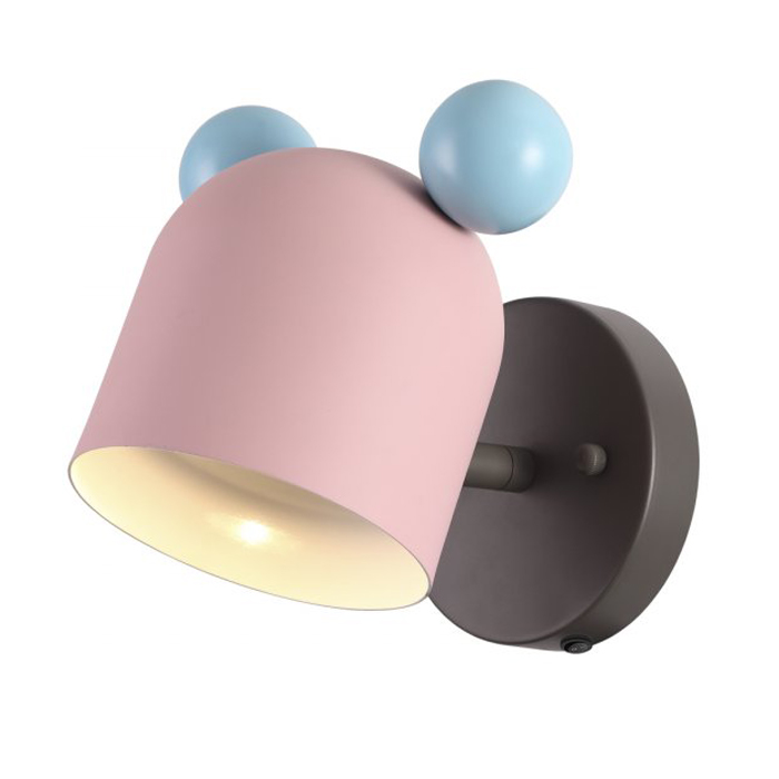 Бра Mickey Mouse Pink Розовый пастельный в Рязани | Loft Concept 