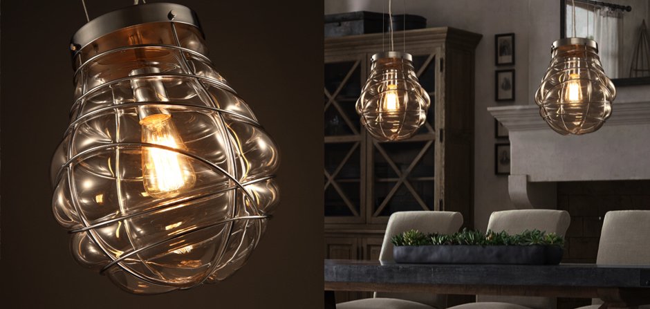 Подвесной светильник Steampunk Glass Shape Подвесной светильник Steampunk Glass Shape - Loft-Concept в Рязани