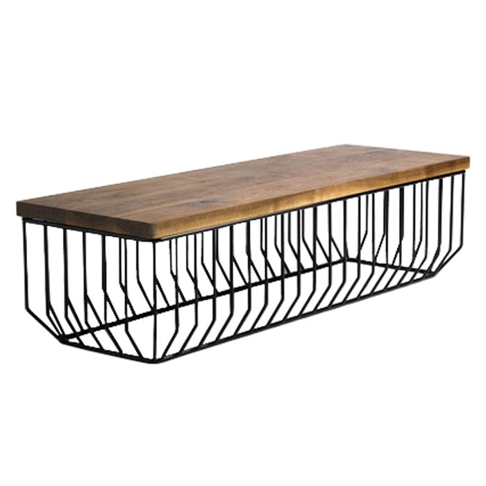 Банкетка-столик Reza Feiz Wired Bench Черный Банкетка-столик Reza Feiz Wired Bench Черный в Рязани | Loft Concept
