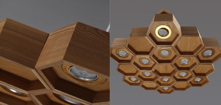 Люстра Honeycomb 12 Loft Wooden Ecolight Люстра Honeycomb 12 Loft Wooden Ecolight - Loft-Concept в Рязани