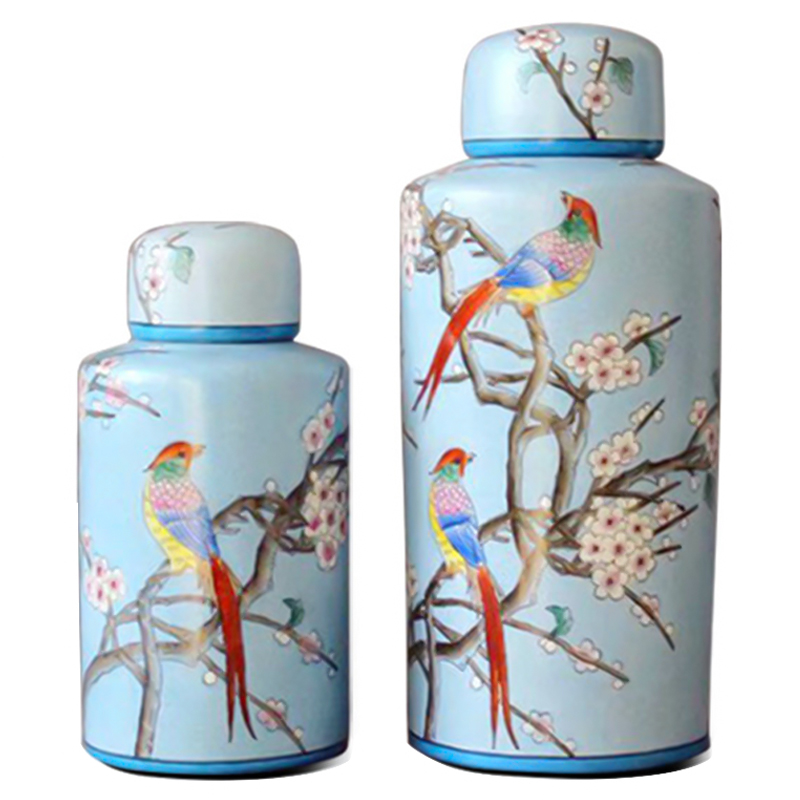 Ваза Garden Blue Birds Vase Голубой Мульти Ваза Garden Blue Birds Vase Голубой Мульти в Рязани | Loft Concept