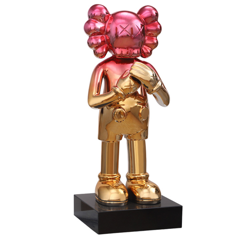 Статуэтка KAWS Gradient Gold Red on stand Золотой Красный Статуэтка KAWS Gradient Gold Red on stand Золотой Красный в Рязани | Loft Concept
