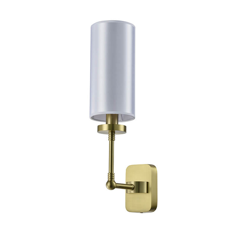 Бра Fabric Lampshade Brass Матовая латунь Белый Бра Fabric Lampshade Brass Матовая латунь Белый в Рязани | Loft Concept