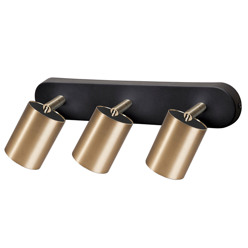 Бра Celis Spot Wall Lamp Trio brass Черный Латунь Бра Celis Spot Wall Lamp Trio brass Черный Латунь в Рязани | Loft Concept