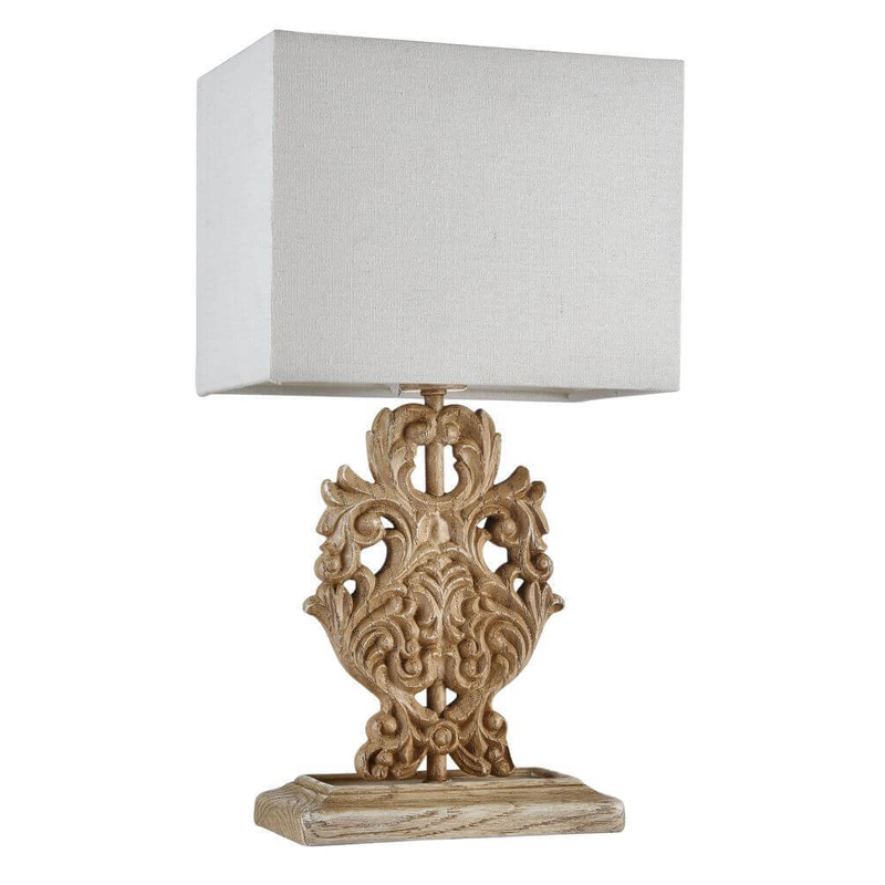 Настольная лампа Agueta Light Table Lamp Белый Бежевый Настольная лампа Agueta Light Table Lamp Белый Бежевый в Рязани | Loft Concept