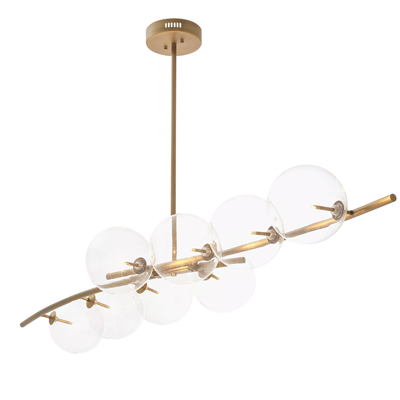 Люстра Eichholtz Chandelier Spezia Латунь Прозрачное Стекло Люстра Eichholtz Chandelier Spezia Латунь Прозрачное Стекло в Рязани | Loft Concept