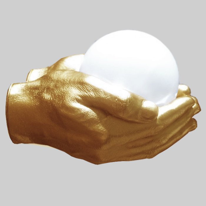 Бра Glowing Ball In The Gold Hands Золотой Бра Glowing Ball In The Gold Hands Золотой в Рязани | Loft Concept