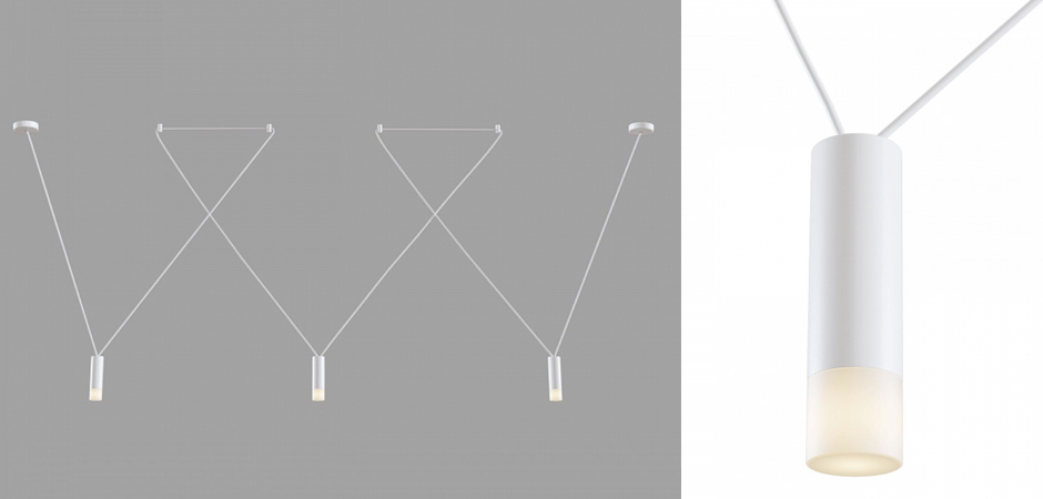 Wireflow LED White Suspension lam 3 патрона Wireflow LED White Suspension lam 3 патрона - Loft-Concept в Рязани