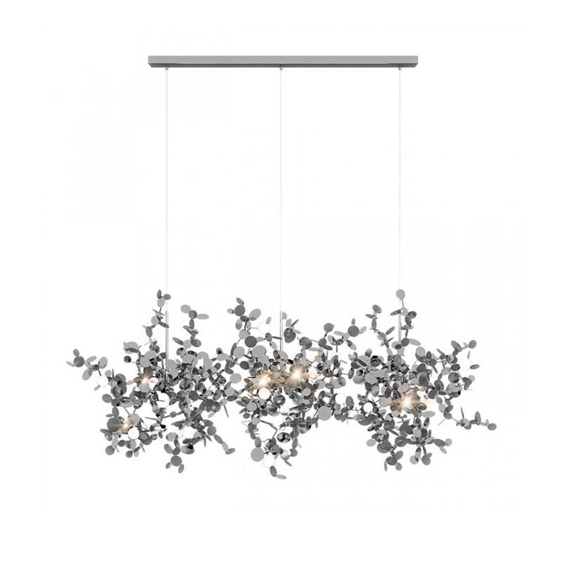 Люстра Terzani Argent Suspension Linear Silver длина 85 см Серебряный Люстра Terzani Argent Suspension Linear Silver длина 85 см Серебряный в Рязани | Loft Concept