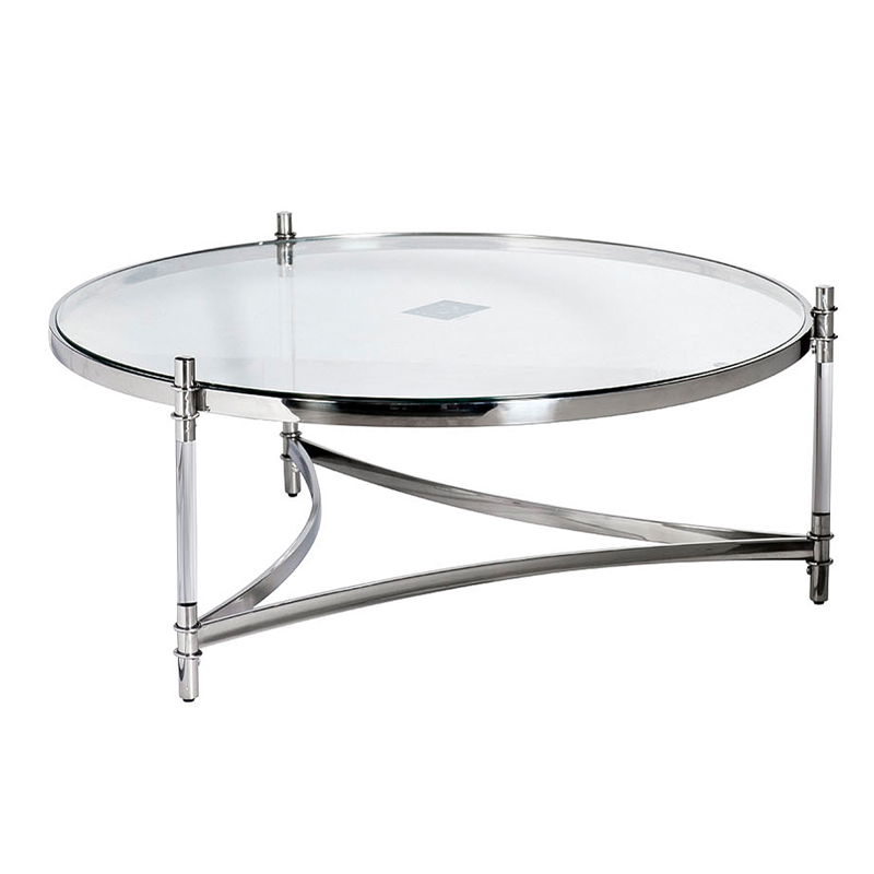 Кофейный стол Octavio Coffee Table Хром Прозрачный Кофейный стол Octavio Coffee Table Хром Прозрачный в Рязани | Loft Concept