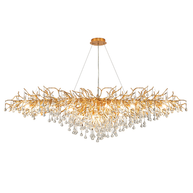 Люстра Droplet Chandelier oval L Золотой Прозрачное Стекло в Рязани | Loft Concept 