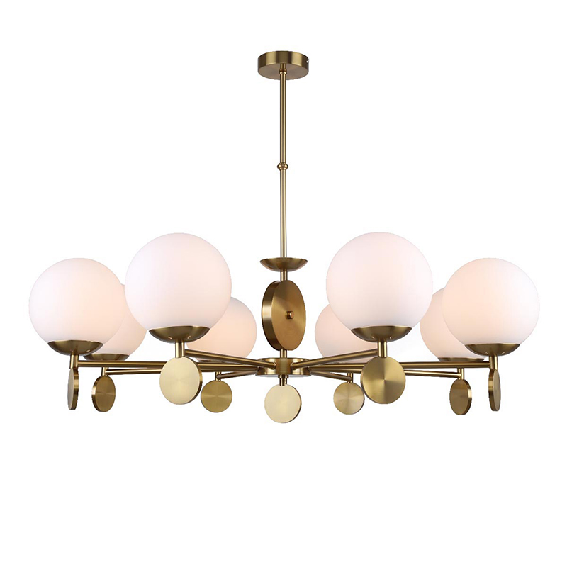 Люстра Kyran Chandelier Bronze 8 Бронза Белый Люстра Kyran Chandelier Bronze 8 Бронза Белый в Рязани | Loft Concept