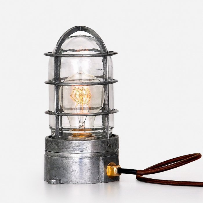 Настольная лампа Steampunk Cage Glass Edison Table lamp Настольная лампа Steampunk Cage Glass Edison Table lamp в Рязани | Loft Concept