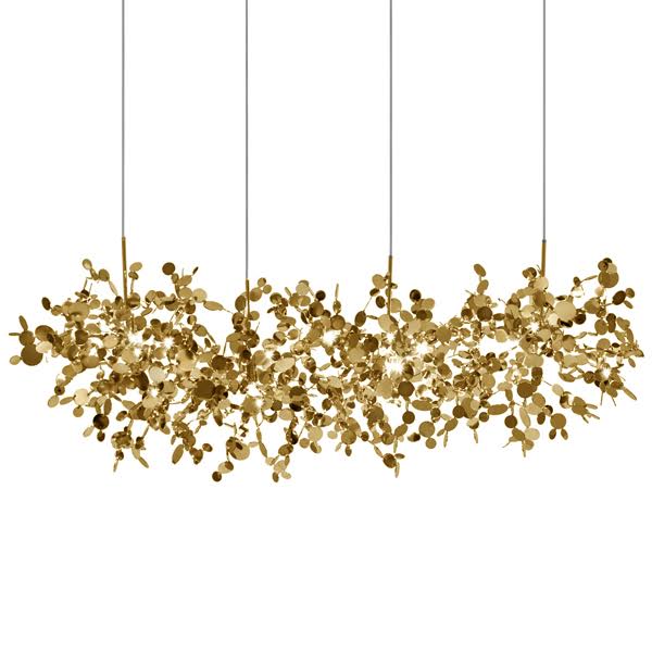 Люстра Terzani Argent Suspension Linear Gold Глянцевое золото Люстра Terzani Argent Suspension Linear Gold Глянцевое золото в Рязани | Loft Concept