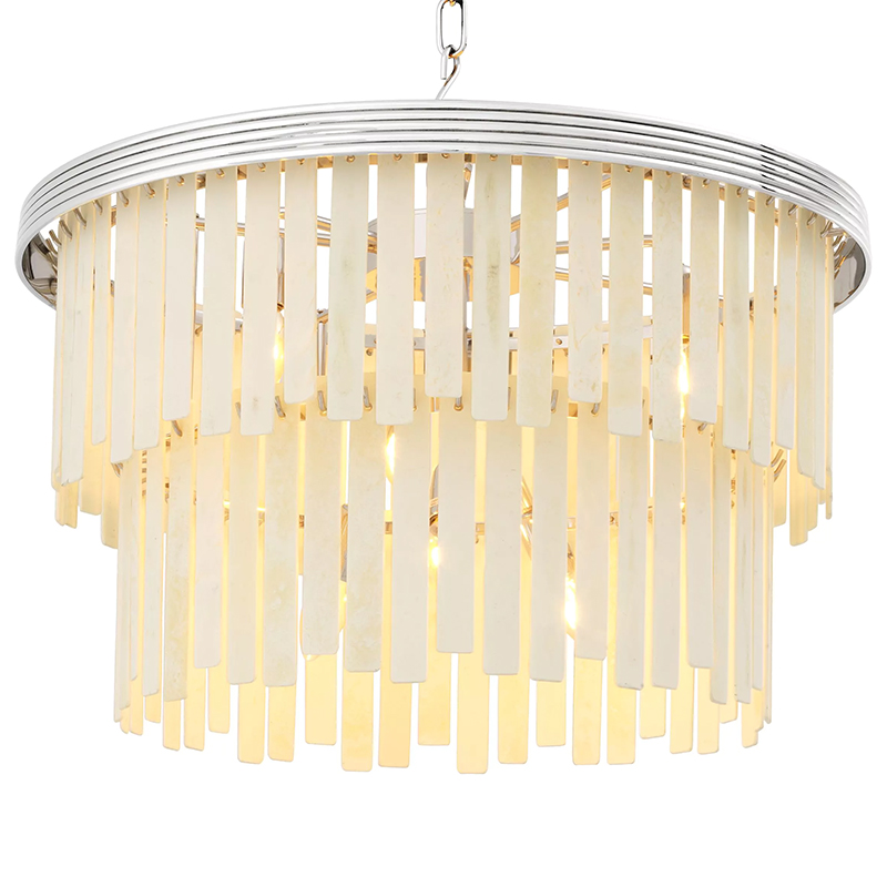 Люстра Eichholtz Chandelier Arizona S Nickel ivory ( слоновая кость ) Никель Люстра Eichholtz Chandelier Arizona S Nickel ivory ( слоновая кость ) Никель в Рязани | Loft Concept
