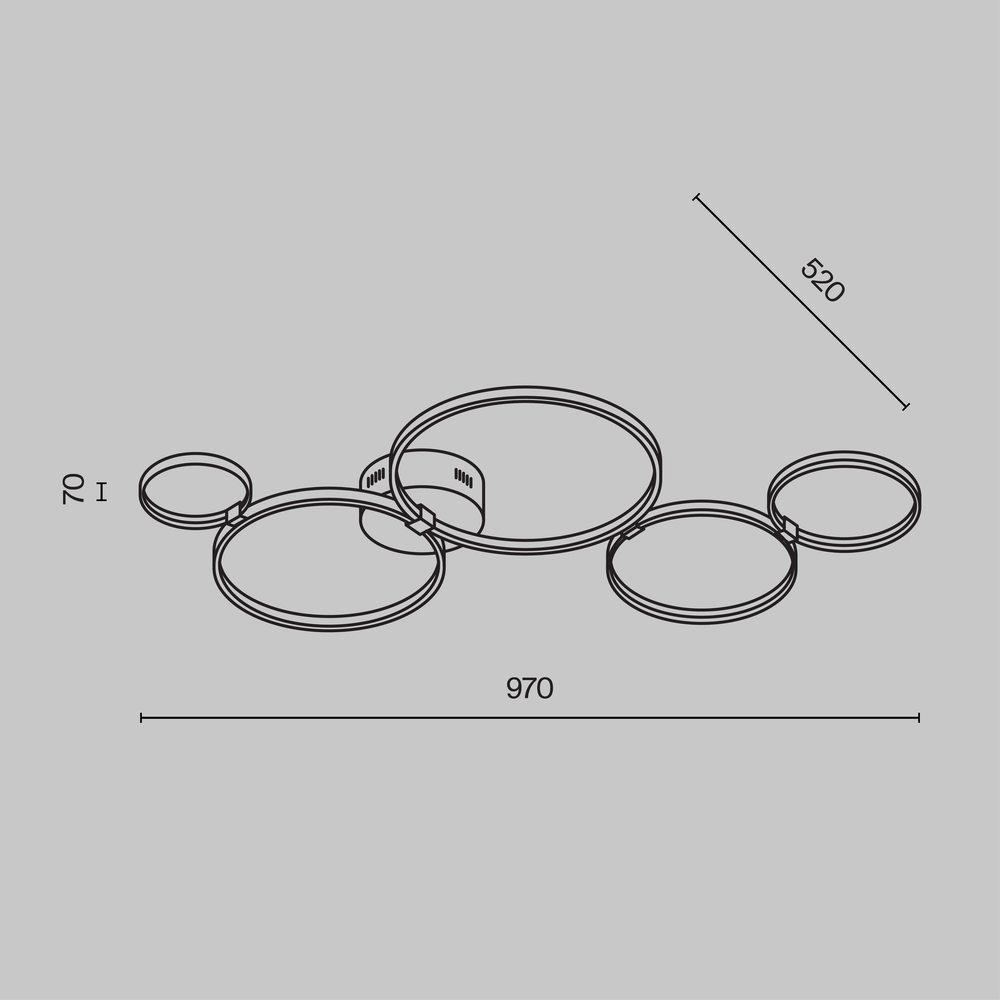 Потолочный светильник Olympia 3000-4000К 43Вт в Рязани