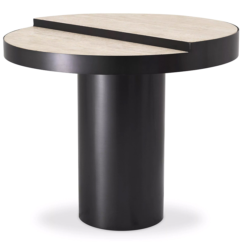 Приставной столик Eichholtz Side Table Excelsior Черный Песочный Приставной столик Eichholtz Side Table Excelsior Черный Песочный в Рязани | Loft Concept