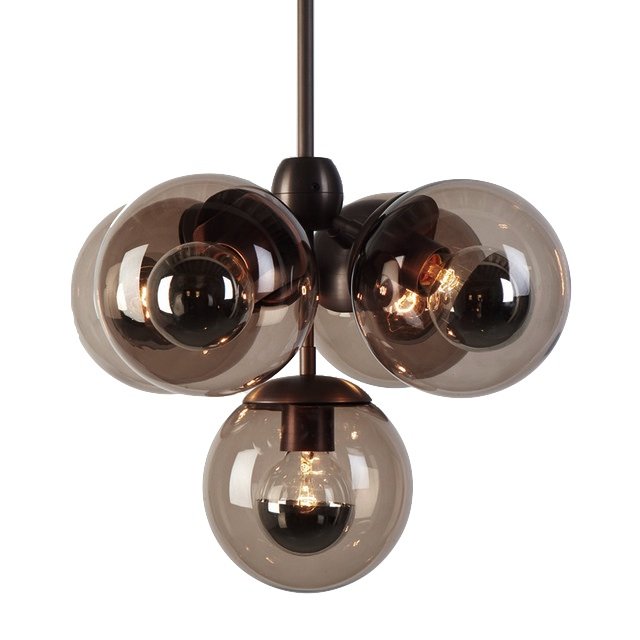 Люстра Modo Chandelier 5 Globes Черный Люстра Modo Chandelier 5 Globes Черный в Рязани | Loft Concept