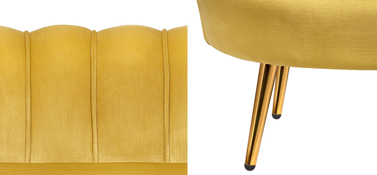 Диван желтый seashell yellow - фото №2