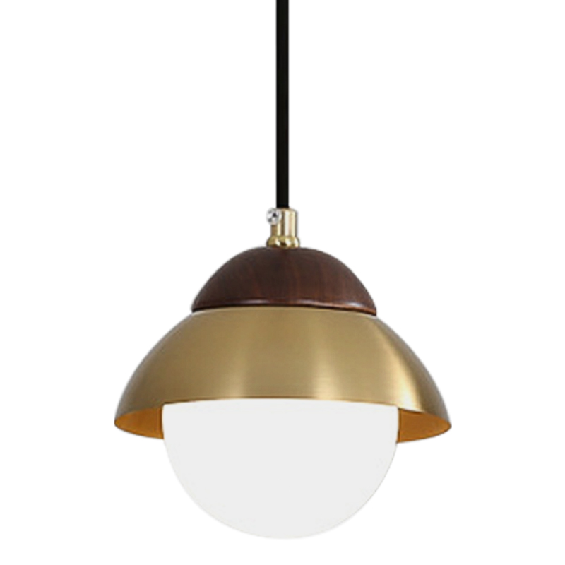 Подвесной светильник Roch Pendant Wooden Eco Light Коричневый Латунь Подвесной светильник Roch Pendant Wooden Eco Light Коричневый Латунь в Рязани | Loft Concept