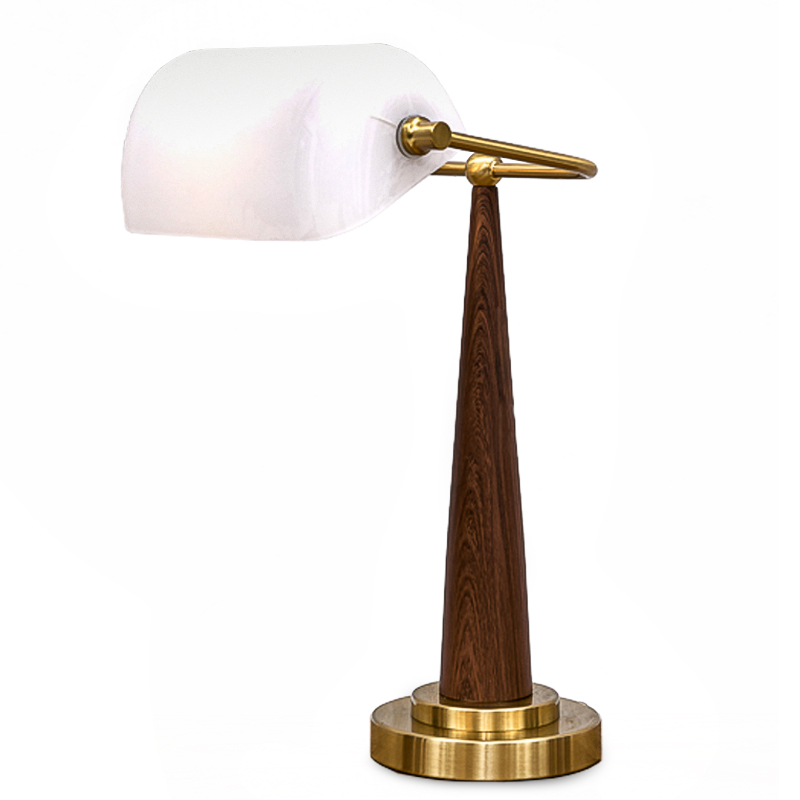 Настольная лампа Ziani Table lamp Белый Коричневый Латунь Настольная лампа Ziani Table lamp Белый Коричневый Латунь в Рязани | Loft Concept
