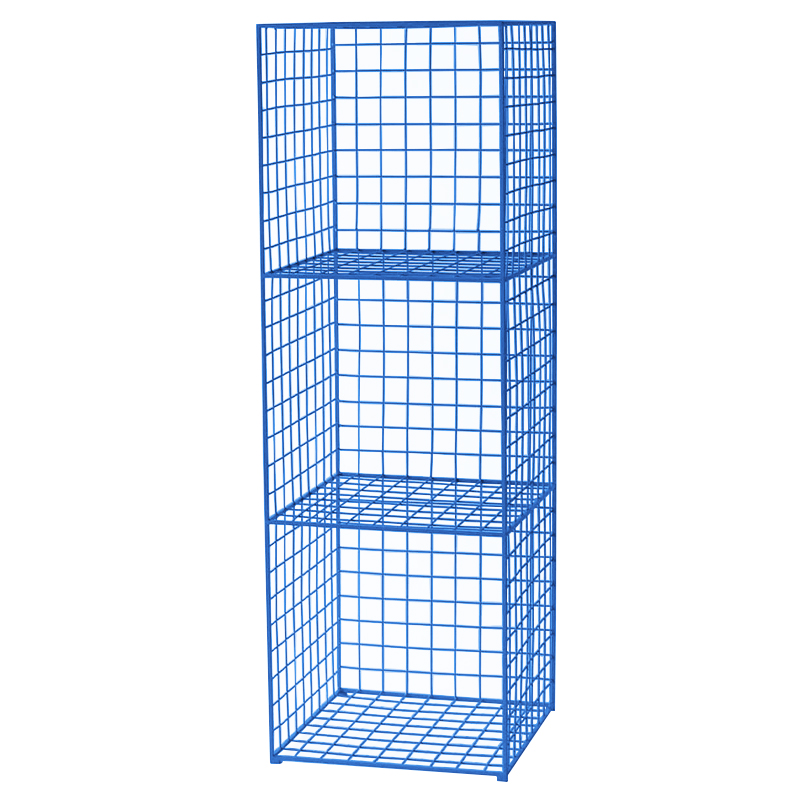 Стеллаж Carney Blue Industrial Metal Rust Rack Синий Стеллаж Carney Blue Industrial Metal Rust Rack Синий в Рязани | Loft Concept
