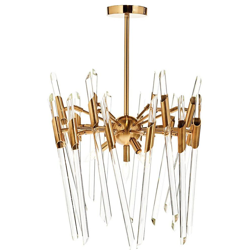 Люстра Ice Rods Chandelier brass Латунь Люстра Ice Rods Chandelier brass Латунь в Рязани | Loft Concept