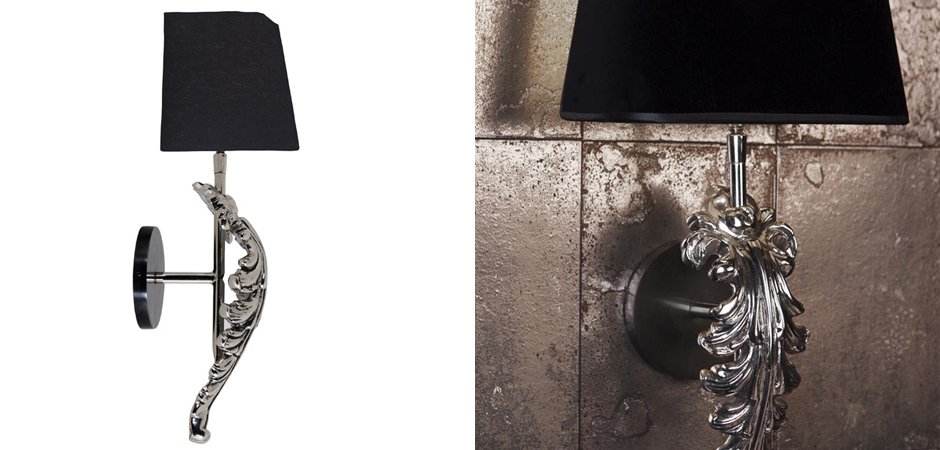 Бра Eichholtz Wall Lamp Beau Site Nickel+Black Бра Eichholtz Wall Lamp Beau Site Nickel+Black - Loft-Concept в Рязани