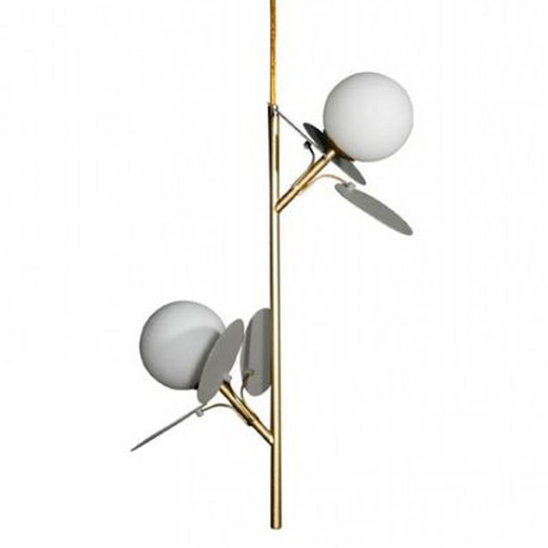 Люстра MATISSE Pendant Double Grey Серый Золотой Белый Люстра MATISSE Pendant Double Grey Серый Золотой Белый в Рязани | Loft Concept