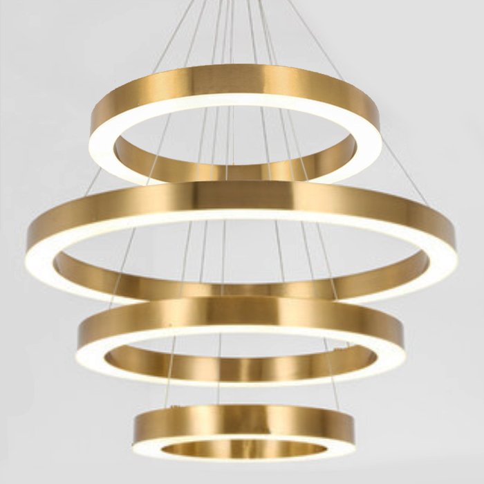 Люстра Light Ring Vertical Латунь в Рязани | Loft Concept 