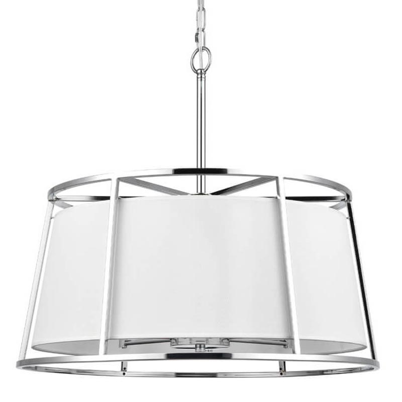 Люстра Alexis Chandelier 60 Хром Белый Люстра Alexis Chandelier 60 Хром Белый в Рязани | Loft Concept
