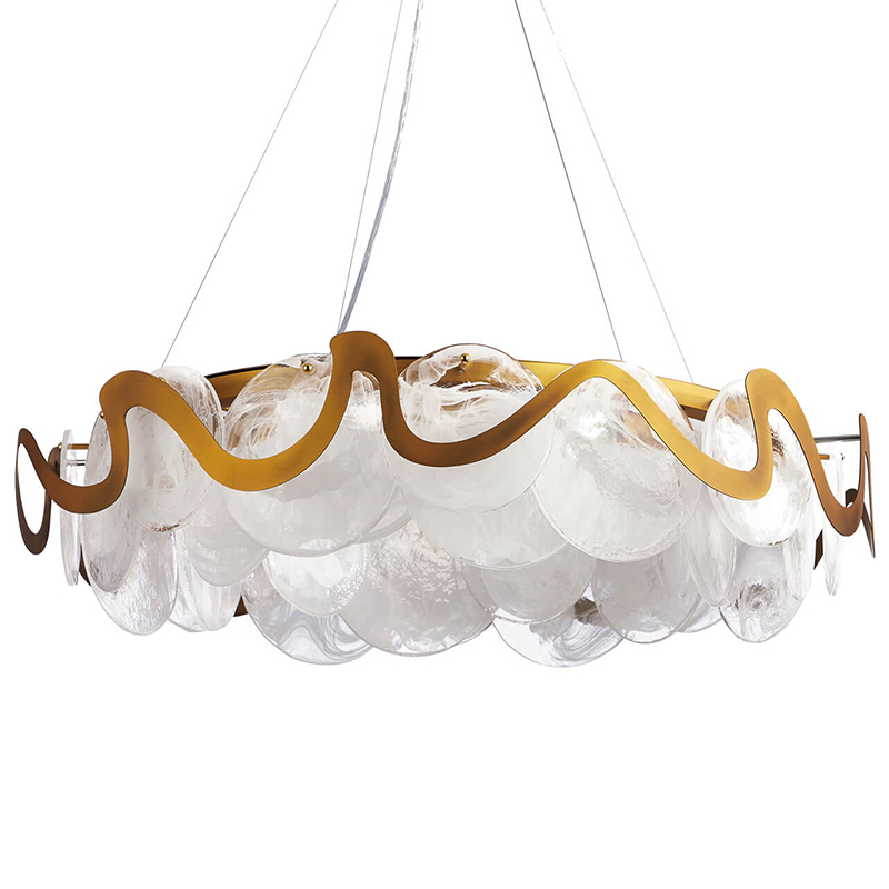 Люстра Darden Chandelier Латунь Белый Люстра Darden Chandelier Латунь Белый в Рязани | Loft Concept