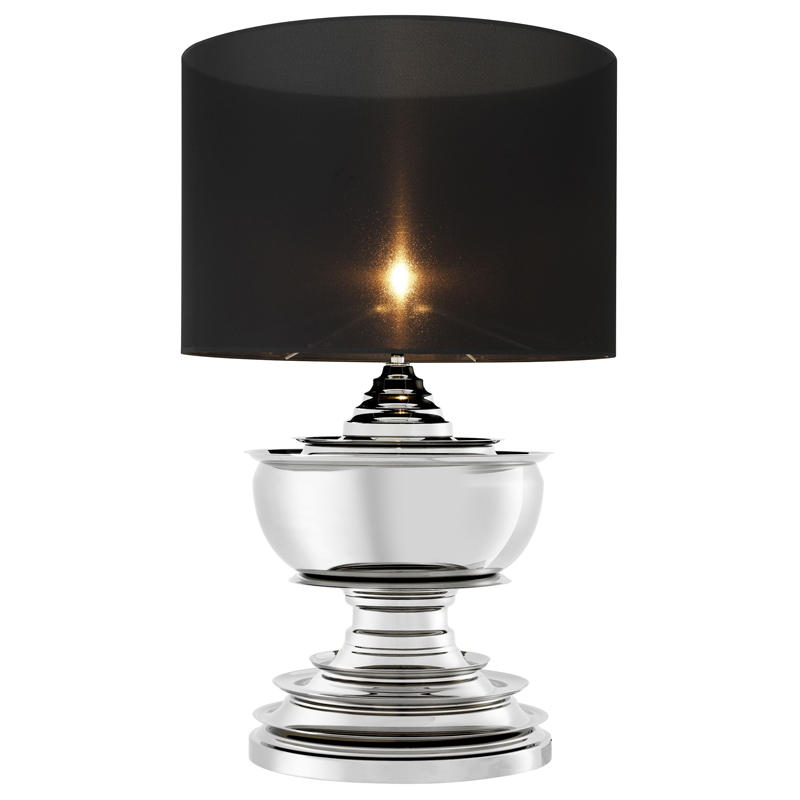 Настольная лампа Eichholtz Table Lamp Pagoda Никель Черный в Рязани | Loft Concept 