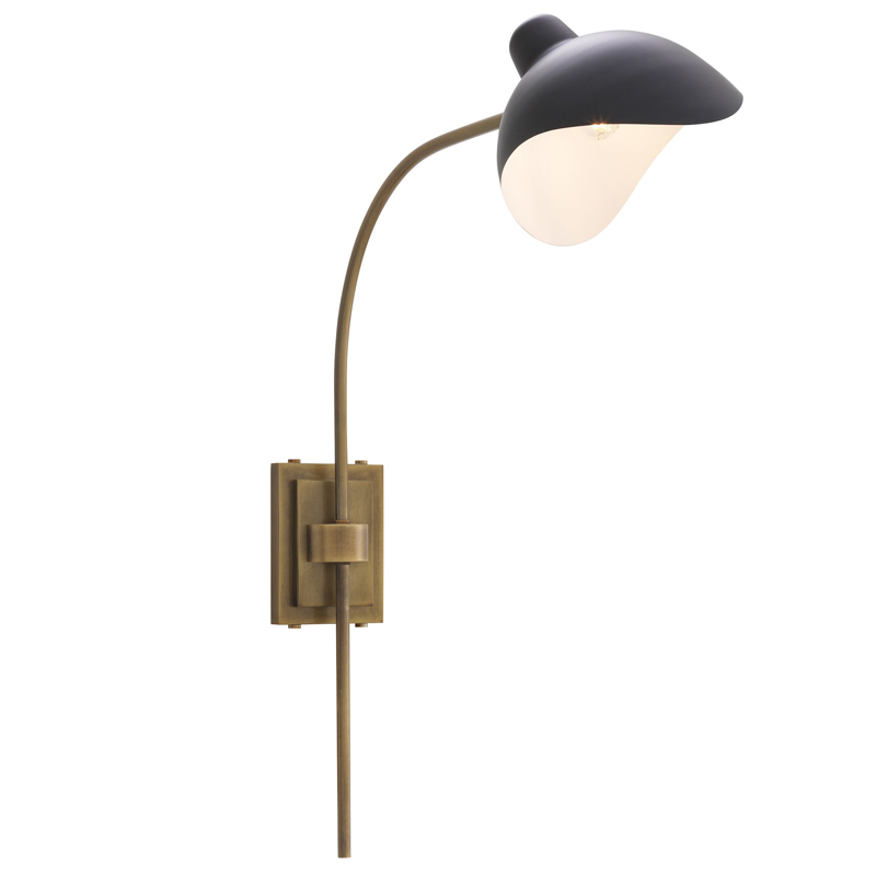 Бра Eichholtz Wall Lamp Pelham Brass Черный Латунь Античная полированная Бра Eichholtz Wall Lamp Pelham Brass Черный Латунь Античная полированная в Рязани | Loft Concept