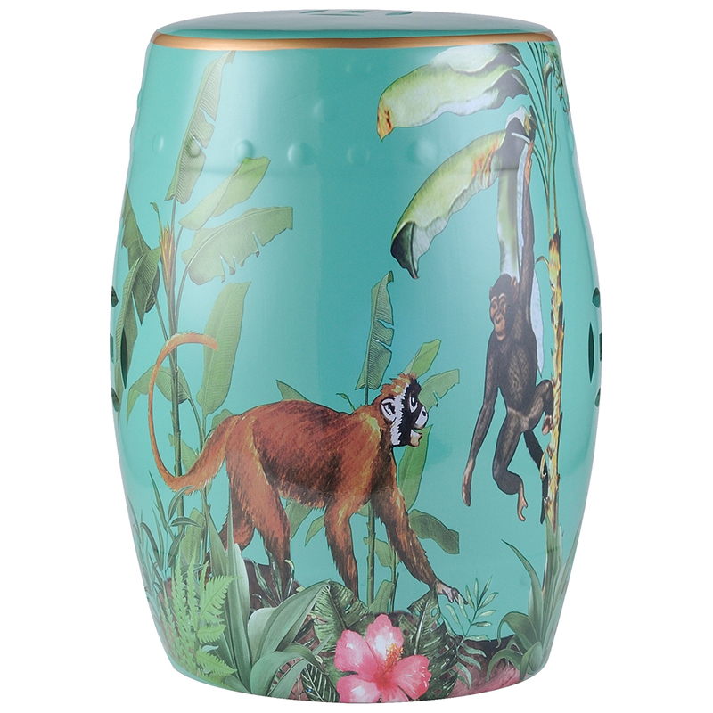 Керамический табурет Monkey Tropical Animal Ceramic Stool Turquoise Мульти Бирюзовый Керамический табурет Monkey Tropical Animal Ceramic Stool Turquoise Мульти Бирюзовый в Рязани | Loft Concept