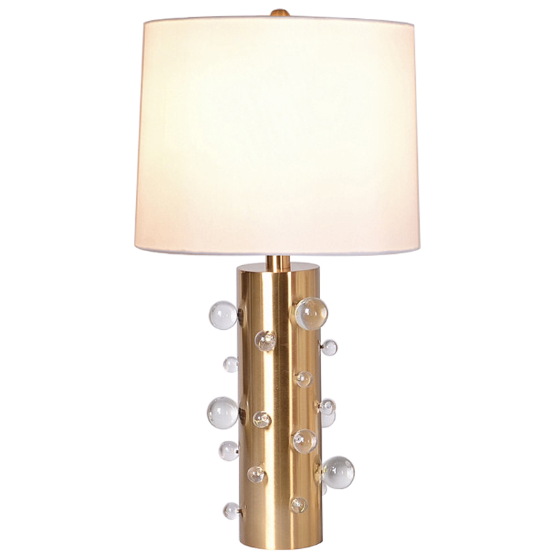 Настольная лампа с абажуром Cantrell Table Lamp Glass Золотой Бежевый Прозрачное Стекло Настольная лампа с абажуром Cantrell Table Lamp Glass Золотой Бежевый Прозрачное Стекло в Рязани | Loft Concept