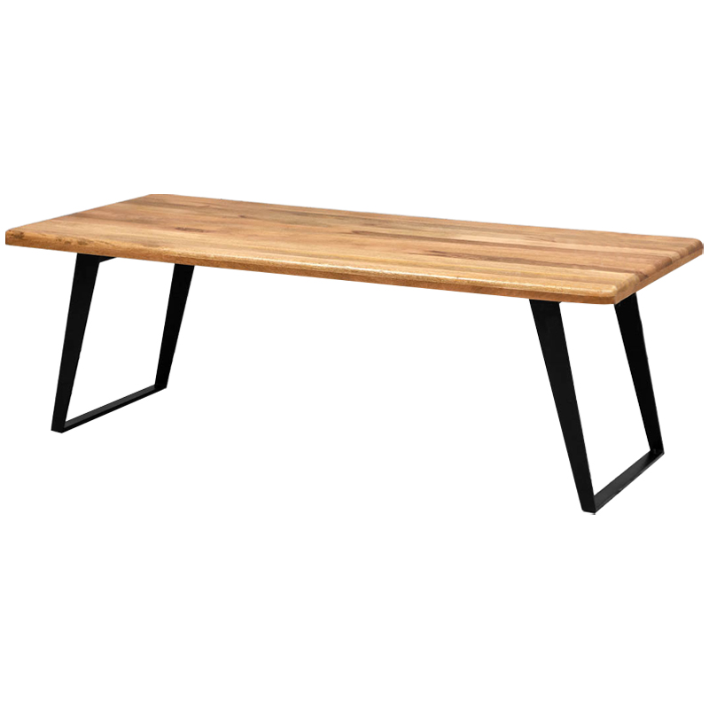Обеденный стол с деревянной столешницей Ramu Wood Dinner Table Древесина Черный Обеденный стол с деревянной столешницей Ramu Wood Dinner Table Древесина Черный в Рязани | Loft Concept