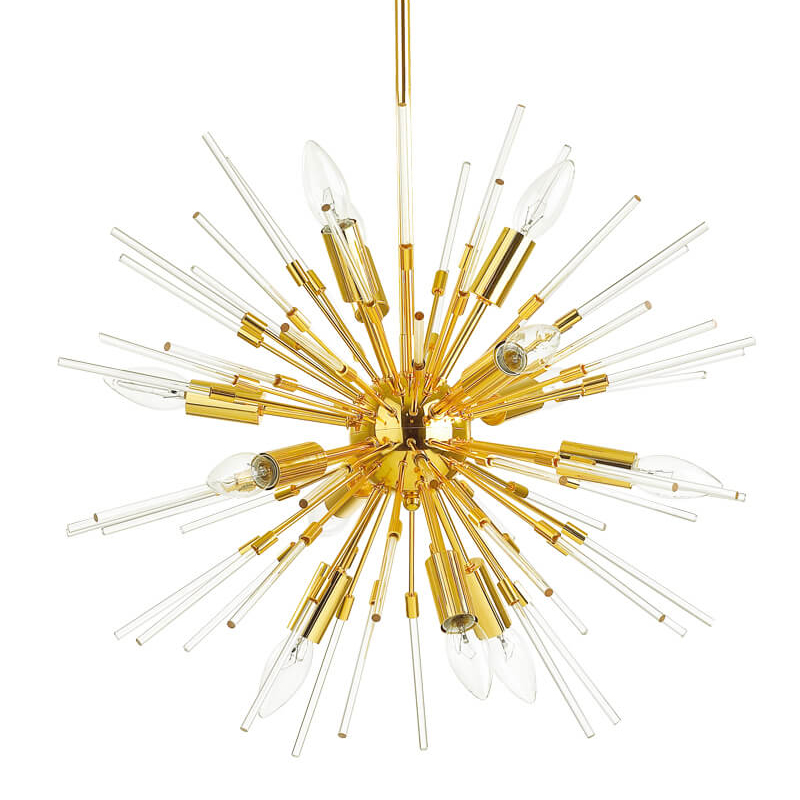 Люстра Welund Sputnik Chandelier gold Глянцевое золото Прозрачный Люстра Welund Sputnik Chandelier gold Глянцевое золото Прозрачный в Рязани | Loft Concept