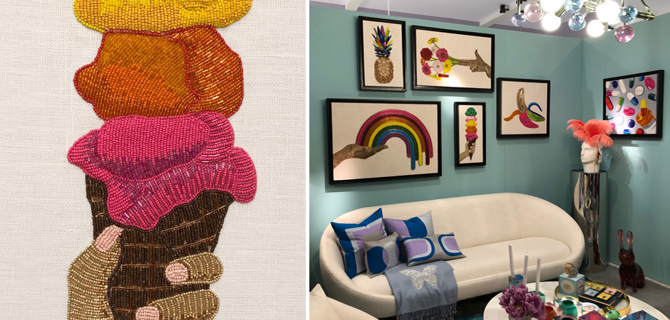 Панно Jonathan Adler ICE CREAM BEADED WALL ART Панно Jonathan Adler ICE CREAM BEADED WALL ART - Loft-Concept в Рязани