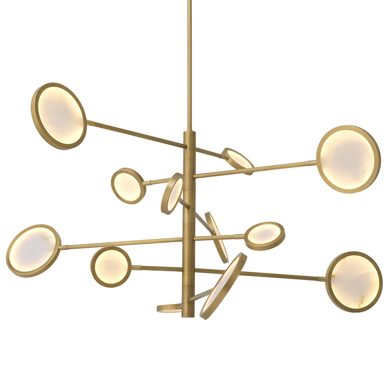 Люстра Eichholtz Chandelier Domani Золотой Белый Люстра Eichholtz Chandelier Domani Золотой Белый в Рязани | Loft Concept