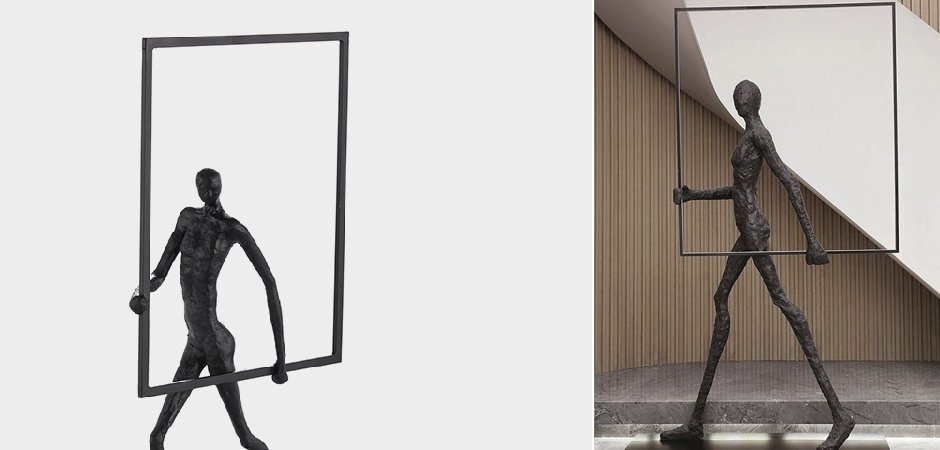 Торшер Man carries light square Торшер Man carries light square - Loft-Concept в Рязани