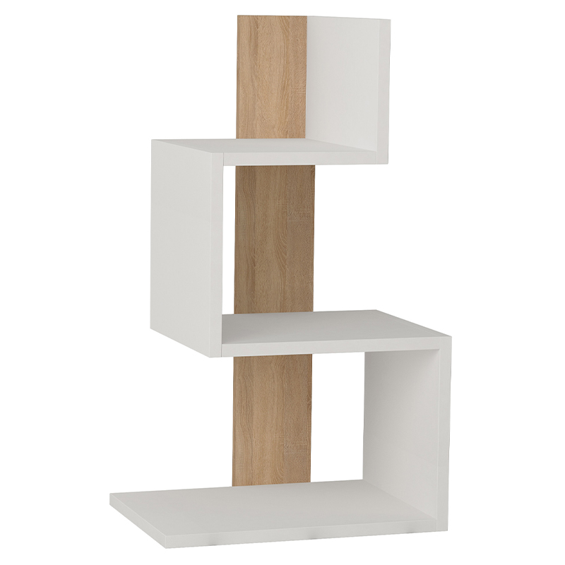 Стол приставной трехъярусный белого цвета ROSIE SIDE TABLE WHITE OAK Белый Древесина Стол приставной трехъярусный белого цвета ROSIE SIDE TABLE WHITE OAK Белый Древесина в Рязани | Loft Concept