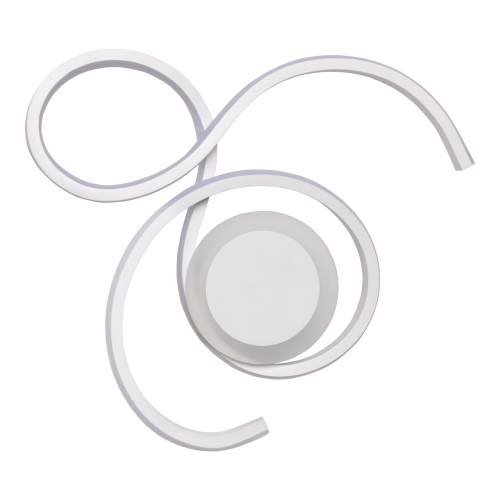 Бра белого цвета с изогнутыми световыми линиями и круглым основанием Luke Lampco Tracer Lamp Белый в Рязани | Loft Concept 